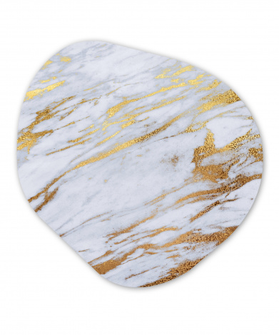 Organisches wandbild - Marmor - Gold - Weiß - Textur-thumbnail-1