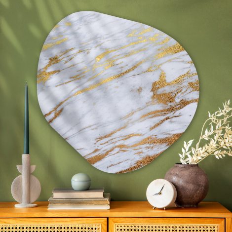 Organisches wandbild - Marmor - Gold - Weiß - Textur-thumbnail-3
