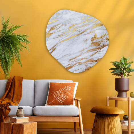 Organisches wandbild - Marmor - Gold - Weiß - Textur-thumbnail-2