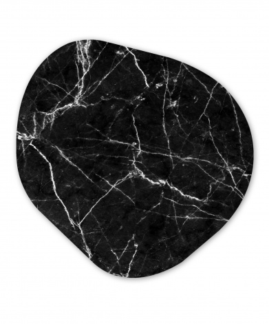 Organisches wandbild - Marmor - Schwarz - Weiß - Textur