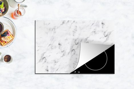 Herdabdeckplatte - Marmor - Luxus - Weiß - Grau - Marmoroptik-4