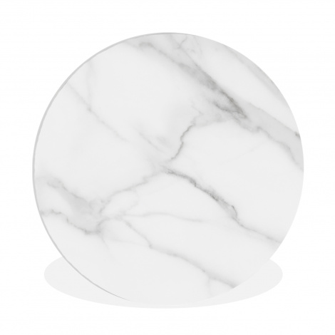 Runde Bilder - Marmor - Strukturiert - Weiß - Grau - Stein - Marmoroptik-thumbnail-1