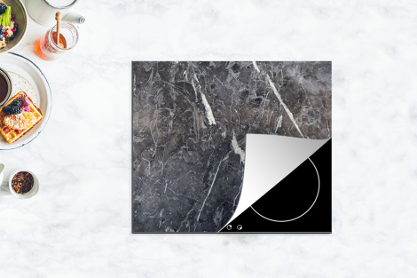 Herdabdeckplatte Marmor - Grau - Weiß-thumbnail-4