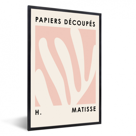 Poster mit Rahmen - Matisse - Roze - Pastel - Abstract - Vertikal-1