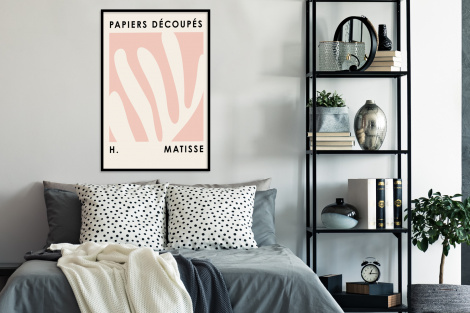 Poster mit Rahmen - Matisse - Roze - Pastel - Abstract - Vertikal-4