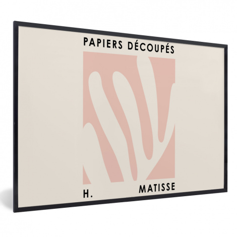 Poster met lijst - Matisse - Roze - Pastel - Abstract - Liggend