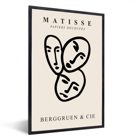 Poster mit Rahmen - Matisse - Gezicht - Portret - Zwart - Vertikal-thumbnail-1