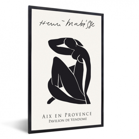 Poster met lijst - Vrouw - Abstract - Zwart - Henri Matisse - Staand