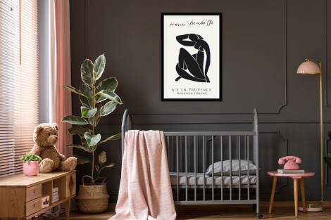 Poster mit Rahmen - Vrouw - Abstract - Zwart - Henri Matisse - Vertikal-3