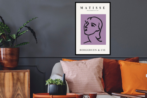 Poster mit Rahmen - Matisse - Abstract - Oude meesters - Vrouw - Vertikal-2