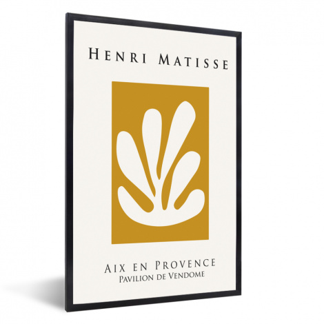 Poster mit Rahmen - Matisse - Okergeel - Vormen - Bladeren - Kunststof - Vertikal-thumbnail-1