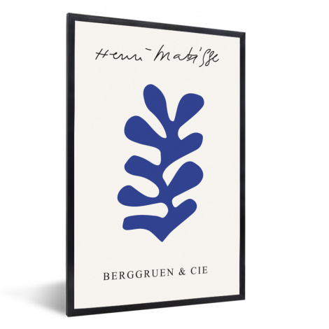 Poster mit Rahmen - Abstract - Blauw - Kunst - Matisse - Vertikal-1