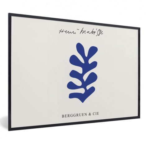 Poster mit Rahmen - Abstract - Blauw - Kunst - Matisse - Horizontal