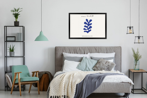 Poster met lijst - Abstract - Blauw - Kunst - Matisse - Liggend-4