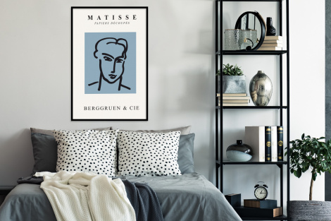 Poster met lijst - Portret - Man - Blauw - Kunst - Henri Matisse - Staand-thumbnail-4