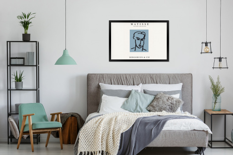 Poster met lijst - Portret - Man - Blauw - Kunst - Henri Matisse - Liggend-4