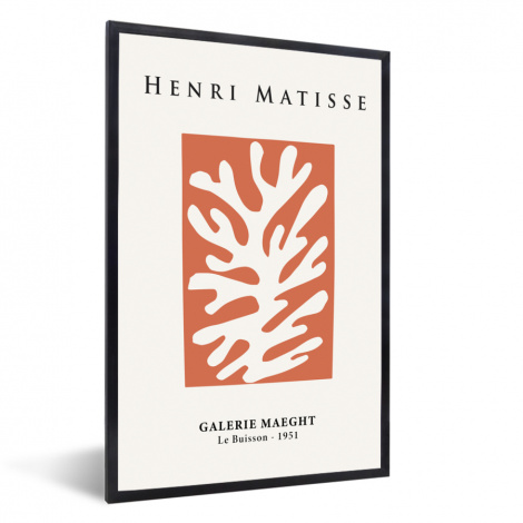 Poster mit Rahmen - Abstract - Oude meesters - Rood - Henri Matisse - Vertikal-1