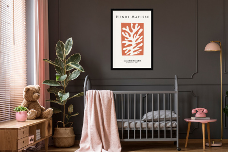 Poster mit Rahmen - Abstract - Oude meesters - Rood - Henri Matisse - Vertikal-3