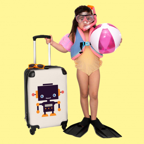 Koffer - Robot - Antenne - Beige - Kinderen-3