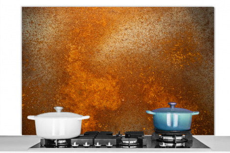 Spatscherm keuken - Metaal - Roest - Oranje-thumbnail-1