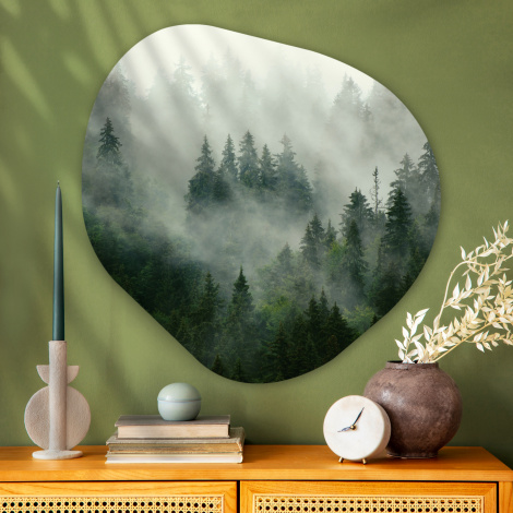 Organisches wandbild - Wald - Nebel - Bäume - Natur-thumbnail-3