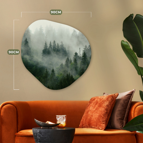 Organisches wandbild - Wald - Nebel - Bäume - Natur-thumbnail-6