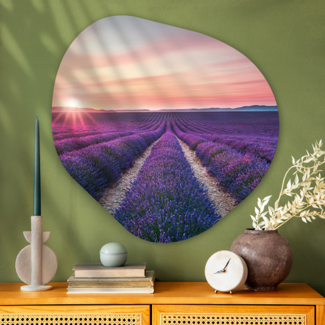 Organisches wandbild - Lavendel - Lila - Blumen-3