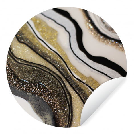 Behangcirkel - Edelsteen - Abstract - Marmer - Natuur