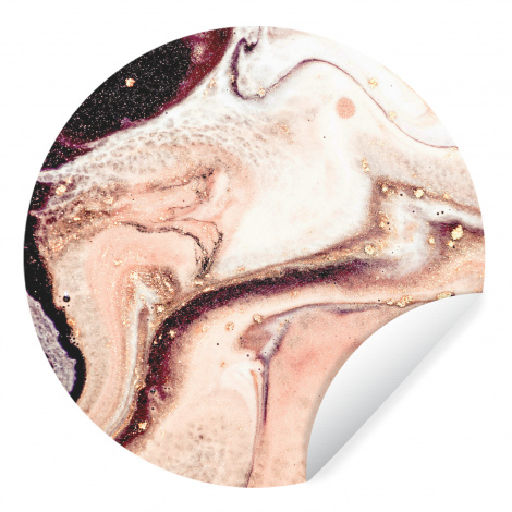 Behangcirkel - Steen - Marmer - Edelsteen - Abstract - Natuur - Roze
