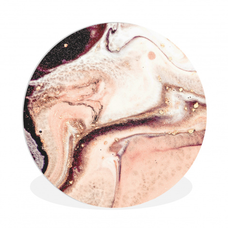 Muurcirkel - Steen - Marmer - Edelsteen - Abstract - Natuur - Roze