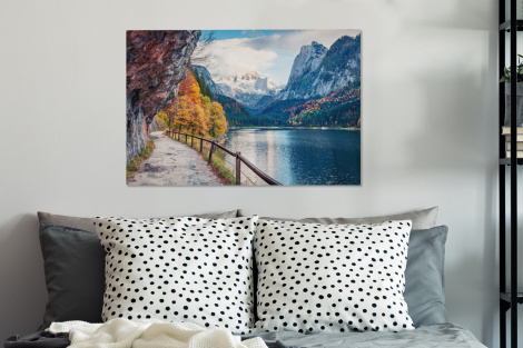 Leinwand - Berge - See - Weg - Natur-3
