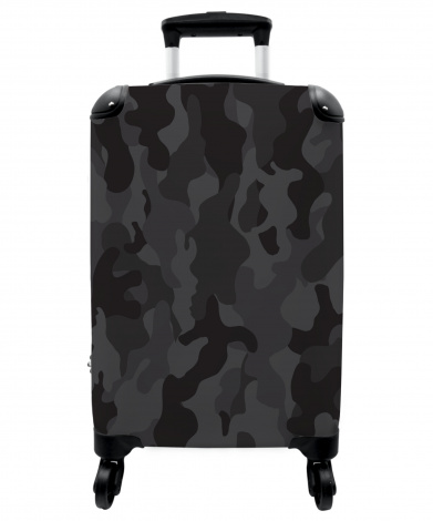 Koffer - Camouflage - Grijs - Camo - Zwart - Design