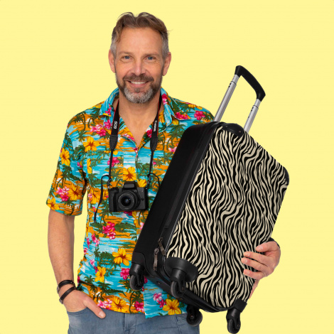 Koffer - Dierenprint - Zebra - Zwart - Design-3