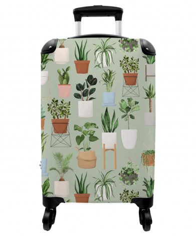 Koffer - Planten - Groen - Patroon - Boho