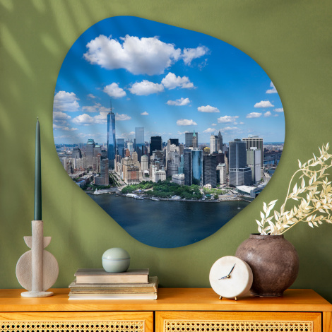 Organisch schilderij - New York - Manhattan - Skyline-3