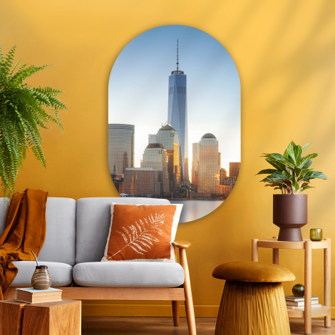 Muurovaal - New York - Skyline - Reflectie-thumbnail-3