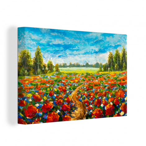 Leinwand - Malerei - Ölfarbe - Blumen - Natur-1