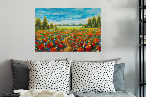 Leinwand - Malerei - Ölfarbe - Blumen - Natur-3
