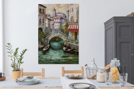Canvas - Schilderij - Olieverf - Water - Gracht - Italië-thumbnail-4