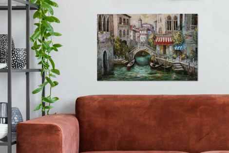 Leinwand - Gemälde - Öl - Wasser - Graben - Italien-2