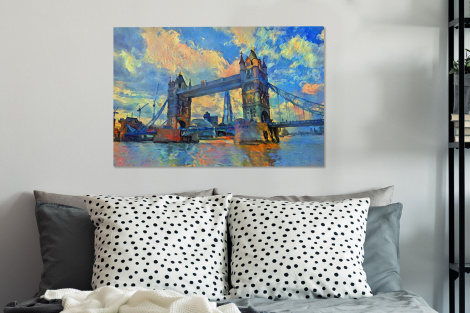 Leinwand - Gemälde - London - Brücke - Öl-thumbnail-3