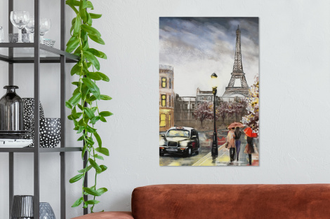 Canvas - Schilderij - Parijs - Frankrijk - Olieverf-2