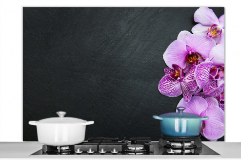Spatscherm keuken - Orchidee - Bloemen - Roze - Flora-thumbnail-1