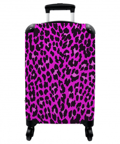 Koffer - Panterprint - Roze - Neon - Meisje - Kinderen