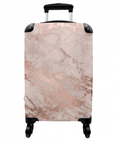 Koffer - Marmer - Rosegoud - Luxe - Glitter - Marmerlook