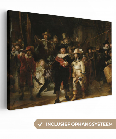Canvas - De nachtwacht - Kunst - Oude meesters - Rembrandt-thumbnail-1