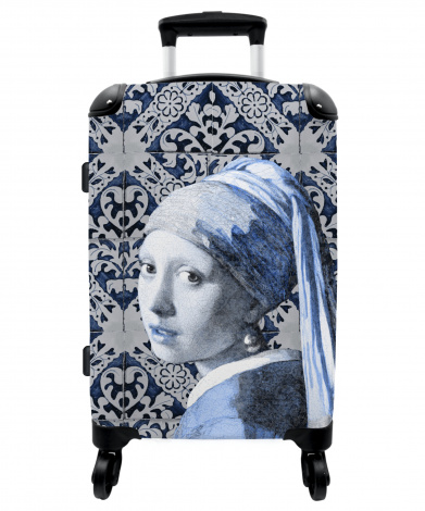 Koffer - Meisje met de parel - Tegels - Delfts blauw - Abstract - Oude meesters