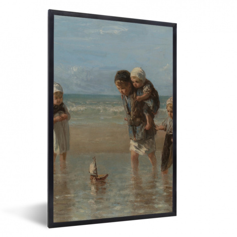 Poster met lijst - Kinderen der zee - Schilderij van Jozef Israëls - Staand-thumbnail-1