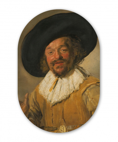 Muurovaal - De vrolijke drinker - Schilderij van Frans Hals-thumbnail-1