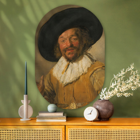Muurovaal - De vrolijke drinker - Schilderij van Frans Hals-thumbnail-2